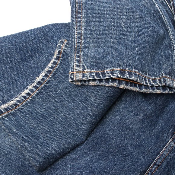 AGOLDE Vanna Corset Straight Leg Jeans High Waist Cotton Denim Button Fly Blue - Picture 11 of 12